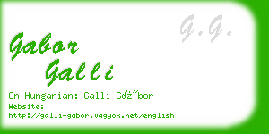 gabor galli business card
